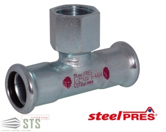 Тройник стальной оцинкованный с внутренней резьбой (отопление) STEELPRES® RM